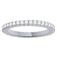 thumbnail image 1 of AFFY White Natural Diamond Eternity Anniversary Ring In 14k White Gold (0.5 Cttw), 1 of 1