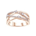 thumbnail image 1 of AFFY White Natural Diamond Fashion Ring In 10k Rose Gold (0.33 Cttw), 1 of 1