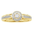 thumbnail image 1 of AFFY White Natural Diamond Frame Vintage Style Promise Ring In Solid Gold (0.25 Cttw), 1 of 1