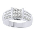 thumbnail image 1 of White Natural Diamond Gold Ring In 14k White Gold (1.17 Cttw), 1 of 1