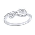 thumbnail image 1 of AFFY White Natural Diamond Infinity Ring In 10k White Gold (0.25 Cttw), 1 of 1