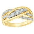 thumbnail image 1 of AFFY White Natural Diamond Layered Crossover Promise Ring in 10k Yellow Gold, 1 of 1