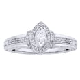 thumbnail image 1 of AFFY White Natural Diamond Marquise Frame Promise Ring in 10k Solid Gold By, 1 of 1