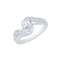 thumbnail image 1 of AFFY White Natural Diamond Promise Ring In 10k White Gold (0.33 Cttw), 1 of 1