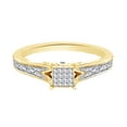 thumbnail image 1 of AFFY White Natural Diamond Promise Ring In 10k Yellow Gold (0.16 Cttw), 1 of 1