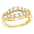 thumbnail image 1 of AFFY White Natural Diamond Solitaire Enhancer Ring in 14k Yellow Gold (0.87 Cttw), 1 of 1