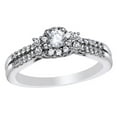 thumbnail image 1 of AFFY White Natural Diamond Split Shank Engagement Ring in 10k White Gold By, 1 of 1