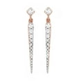 thumbnail image 1 of AFFY White Natural Diamond Stick Drop Earrings In 14K Solid Rose Gold (0.25 Ct), 1 of 1