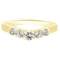 thumbnail image 1 of White Natural Diamond Stone Band Ring In 10k Yellow Gold (0.25 Cttw), 1 of 1