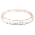 thumbnail image 1 of AFFY White Natural Diamond Three Rows Stackable Dome Band Ring In 10k Rose Gold (0.15 Cttw) By, 1 of 1