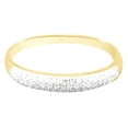thumbnail image 1 of AFFY White Natural Diamond Three Rows Stackable Dome Band Ring In 10k Yellow Gold (0.15 Cttw), 1 of 1