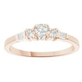 thumbnail image 1 of AFFY White Natural Diamond Three Stone Ring In 14k Rose Gold (0.5 Cttw), 1 of 1