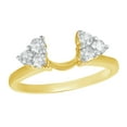 thumbnail image 1 of AFFY White Natural Diamond Tri-Sides Solitaire Wrap Enhancer Ring in 14k Yellow Gold (1/2 Cttw) By, 1 of 1