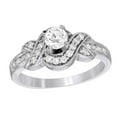thumbnail image 1 of AFFY White Natural Diamond Twist Engagement Ring in 10k White Gold, 1 of 1