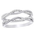 thumbnail image 1 of AFFY White Natural Diamond Twist Solitaire Enhancer Ring in 10k White Gold (0.25 Cttw), 1 of 1