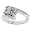 thumbnail image 1 of AFFY White Natural Diamond Two Stone Ring In 14k White Gold (1.24 Cttw) By, 1 of 1