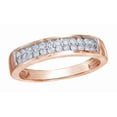 thumbnail image 1 of AFFY White Natural Diamond Wedding Band Ring In 10k Rose Gold (0.25 Cttw), 1 of 1