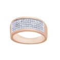 thumbnail image 1 of AFFY White Natural Diamond Wedding Band Ring In 10k Rose Gold (0.33 Cttw), 1 of 1