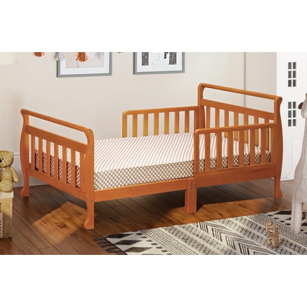 AFG Anna Classic Sleigh Toddler Bed, Pecan