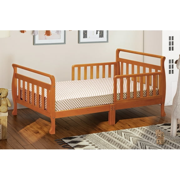 AFG Anna Classic Sleigh Toddler Bed, Pecan