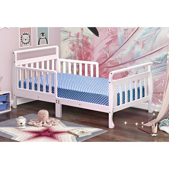 AFG Anna Classic Sleigh Toddler Bed, White