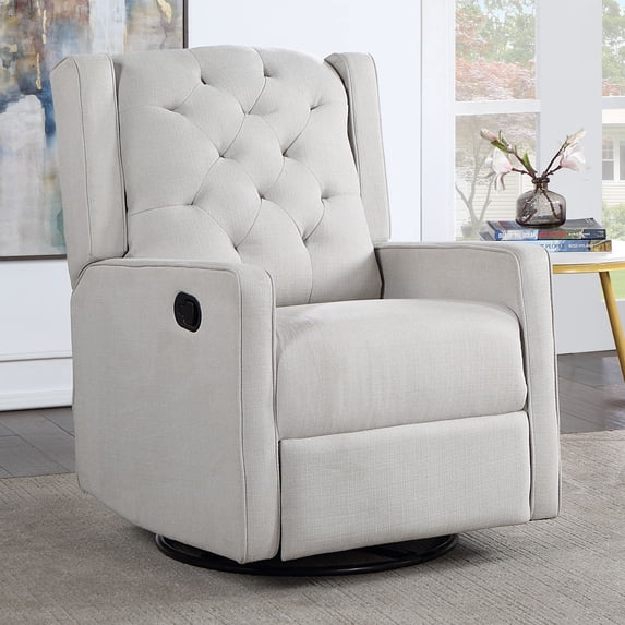 AFG Ava Manual Swivel Glider Recliner, Gray