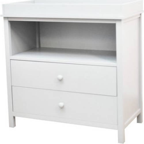AFG Baby Furniture Amber 2Drawer Changing Table Dresser, White