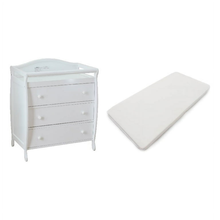 AFG Baby Furniture Grace 3-Drawer Changing Table with Contoured
