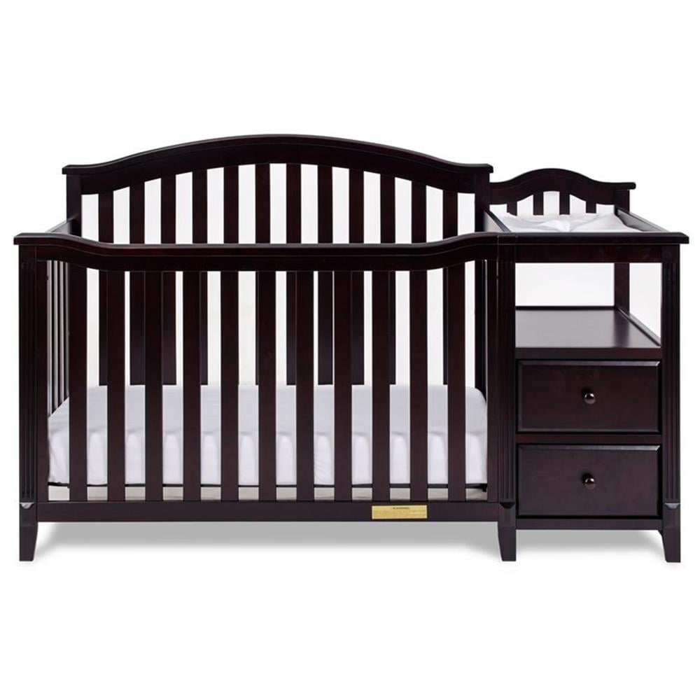 AFG Baby Furniture Kali 4 in 1 Convertible Crib and Changer Espresso