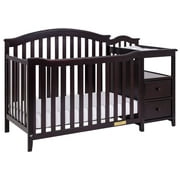 AFG Baby Furniture Kali 4-in-1 Convertible Crib and Changer, Espresso