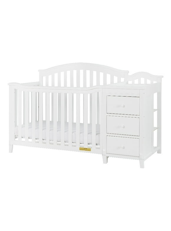 AFG Baby Furniture Kali II 4-in-1 Convertible Crib and Changer White