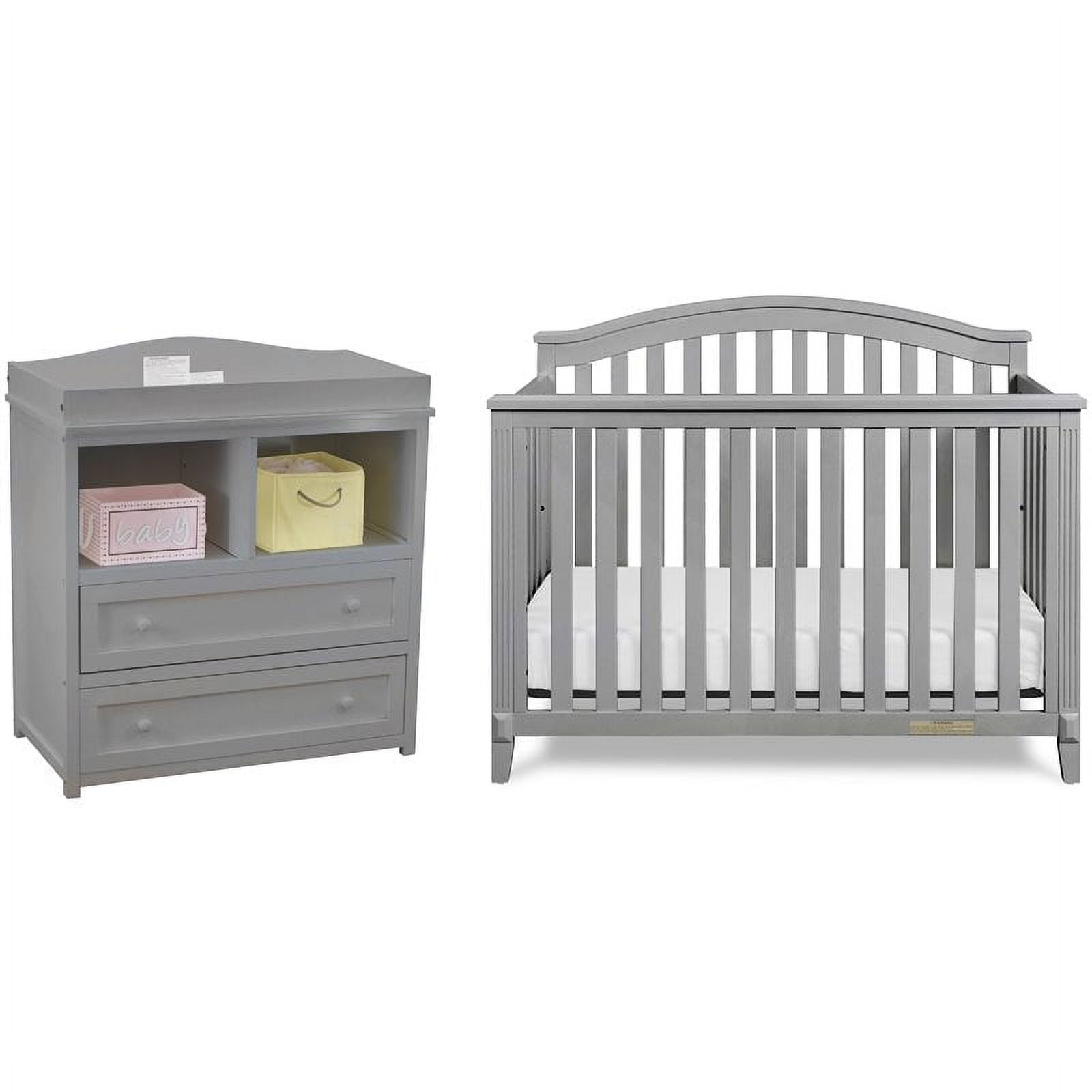 AFG Baby Furniture Kali II 4in1 Convertible Crib and Leila 2Drawer