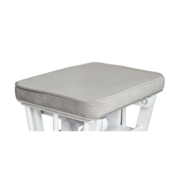 AFG Baby Furniture Vinyl Sleigh Glider Ottoman Cushion in Gray