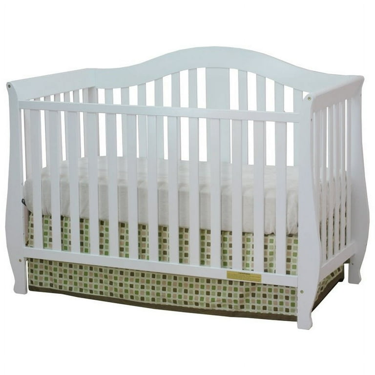 AFG International Products 309W MT 98 Desiree 4 in 1 Convertible Crib White with Guardrail Deluxe Foam Mattress
