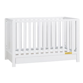 AFG Baby Furniture Emma 4-in-1 Convertible Crib with Drawer, White