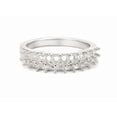 AFGEMSNJEWELLERY 2mm Semi Mount Round Ring - Half Eternity 925 Sterling ...