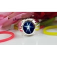 AFGEMSNJEWELLERY Natural Blue Lindy Star Sapphire Ring for Men, 925 ...