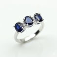 AFGEMSNJEWELLERY Oval Blue Sapphire Engagement Ring, 925 Sterling ...