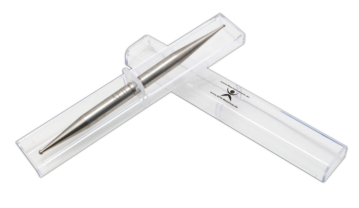 AFH Stainless Steel Massage Stick therapy pen for acute pain relief. Includes box, size very-fine