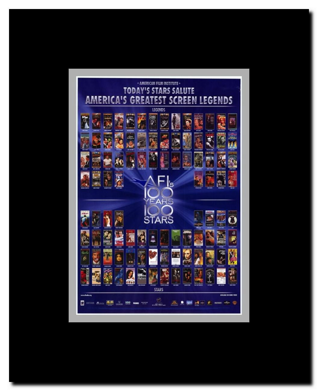 AFI - 100 Years of Stars Framed Movie Poster