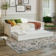 thumbnail image 1 of AFI Acadia Wood Twin Size Daybed Frame with Twin Trundle White, 1 of 16
