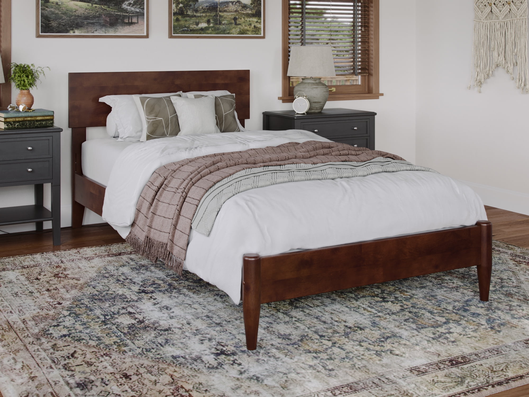 Weston home yarmouth wingback upholstered low profile bed hot sale
