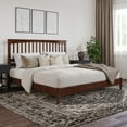 thumbnail image 1 of AFI Becket King Solid Wood Low Profile Platform Bed, Walnut, 1 of 13