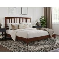 AFI Becket King Solid Wood Low Profile Platform Bed, Walnut