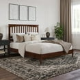 thumbnail image 1 of AFI Becket Queen Solid Wood Low Profile Platform Bed, Walnut, 1 of 13