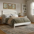 thumbnail image 1 of AFI Becket Queen Solid Wood Low Profile Platform Bed, White, 1 of 13