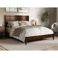 thumbnail image 1 of AFI Berkshire Queen Solid Wood Low Profile Platform Bed, Walnut, 1 of 13