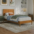 thumbnail image 1 of AFI Berkshire Solid Wood Low Profile Platform Bed, Twin-XL, Light Toffee, 1 of 4