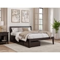 thumbnail image 1 of AFI Boston 14" Full Wood Platform Bed Frame with Set of 2 Storage Drawers, Espresso, 1 of 8