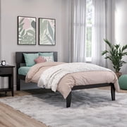 AFI Boston 14" Twin Wood Platform Bed Frame with Modern Headboard, Espresso